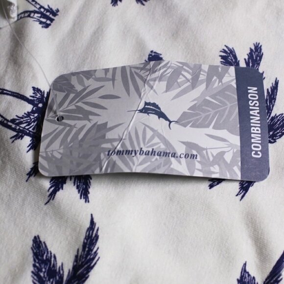 Tommy Bahama T Shirt Boys Large Age (10-12) White Blue Palm Tree All Over Print - Picture 5 of 6